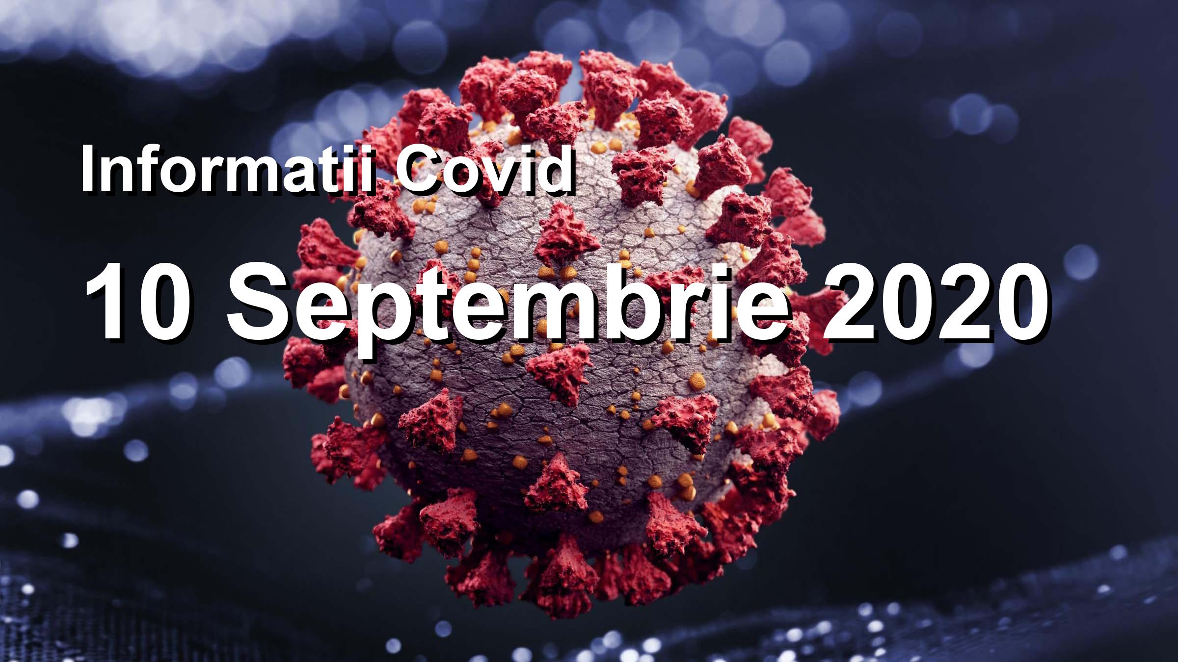 Informatii Covid-19 pentru 10 Septembrie 2020: 1380 infectari, 25185 teste. | Coronavirus Romania