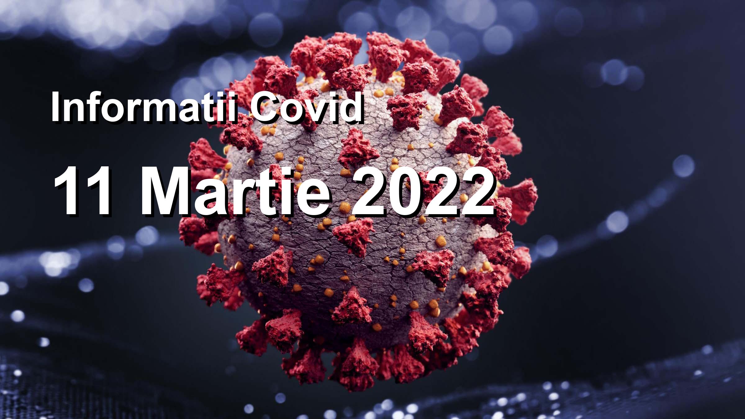 Informatii Covid-19 pentru 11 Martie 2022: 2974 infectari, 31793 teste. | Coronavirus Romania