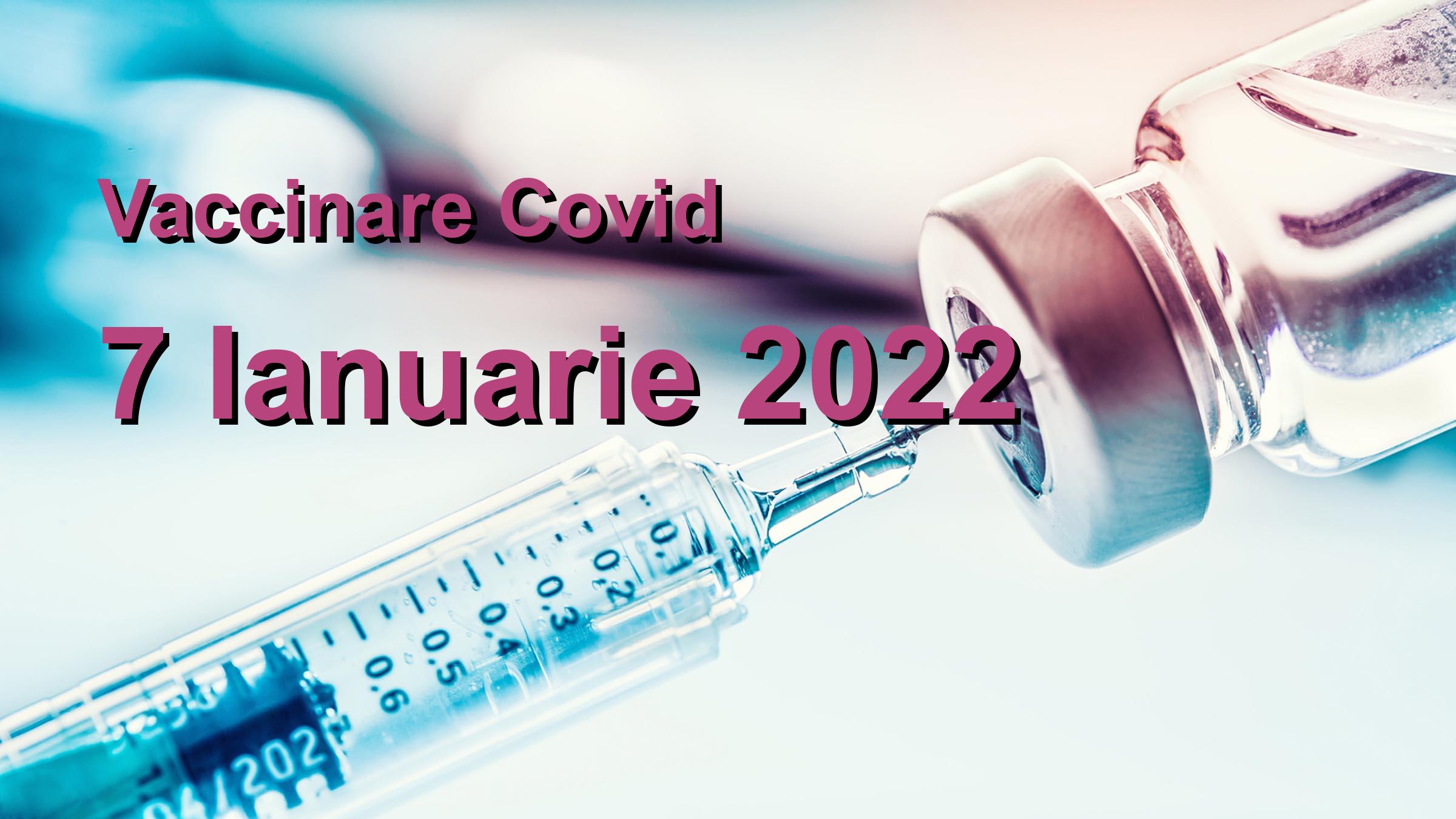 Campanie vaccinare Covid-19 pentru 7 Ianuarie 2022: 32858 persoane vaccinate. | Vaccin Covid-19 Romania