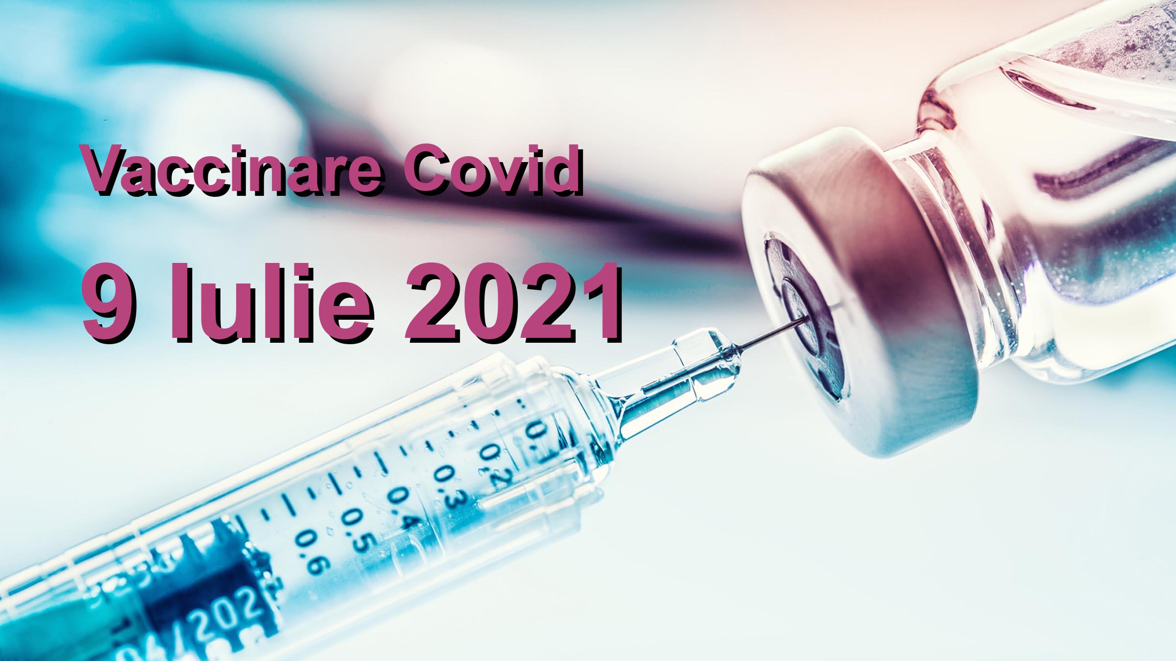Campanie vaccinare Covid-19 pentru 9 Iulie 2021: 16183 persoane vaccinate. | Vaccin Covid-19 Romania
