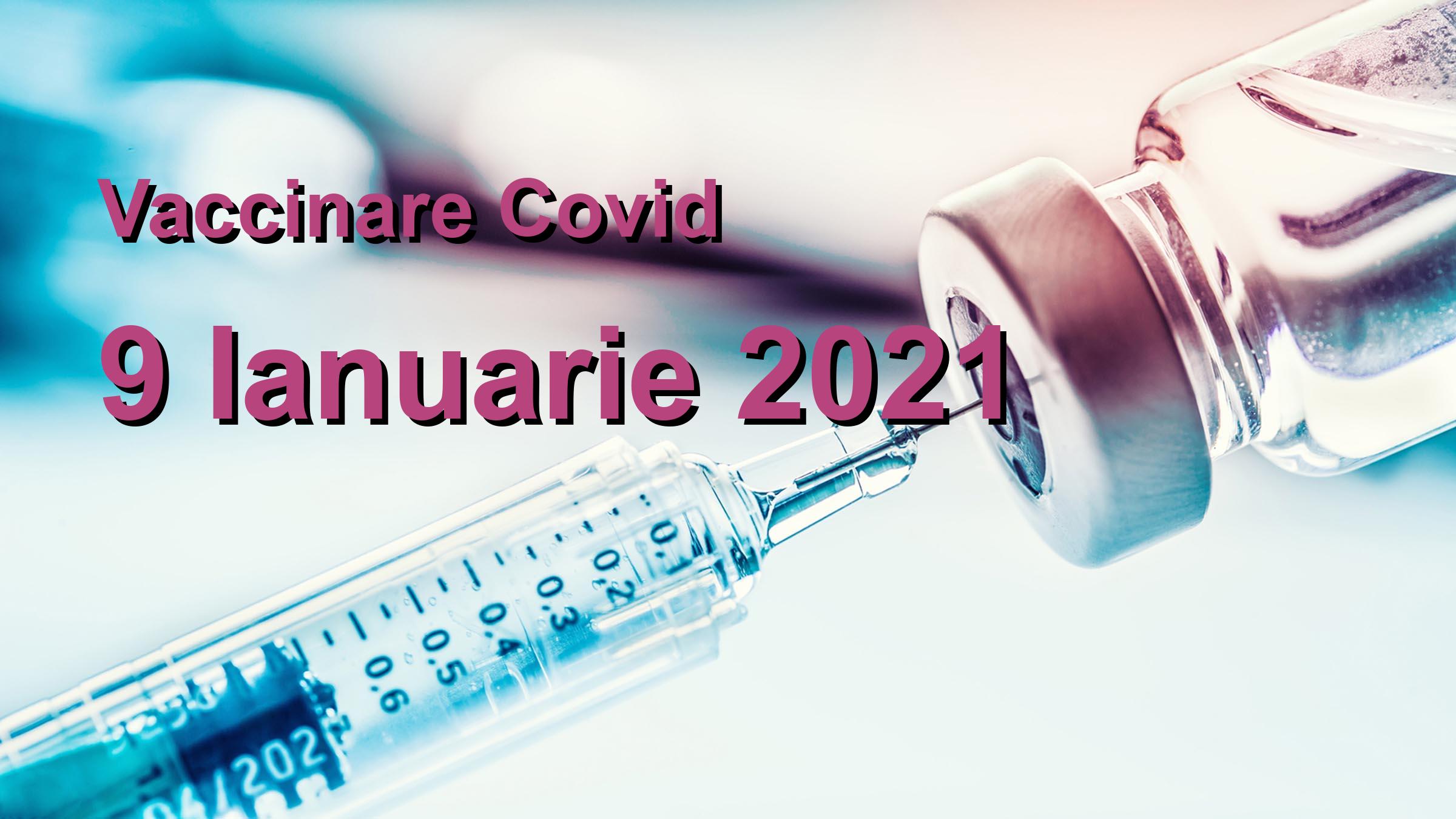 Campanie vaccinare Covid-19 pentru 9 Ianuarie 2021: 9595 persoane vaccinate. | Vaccin Covid-19 Romania