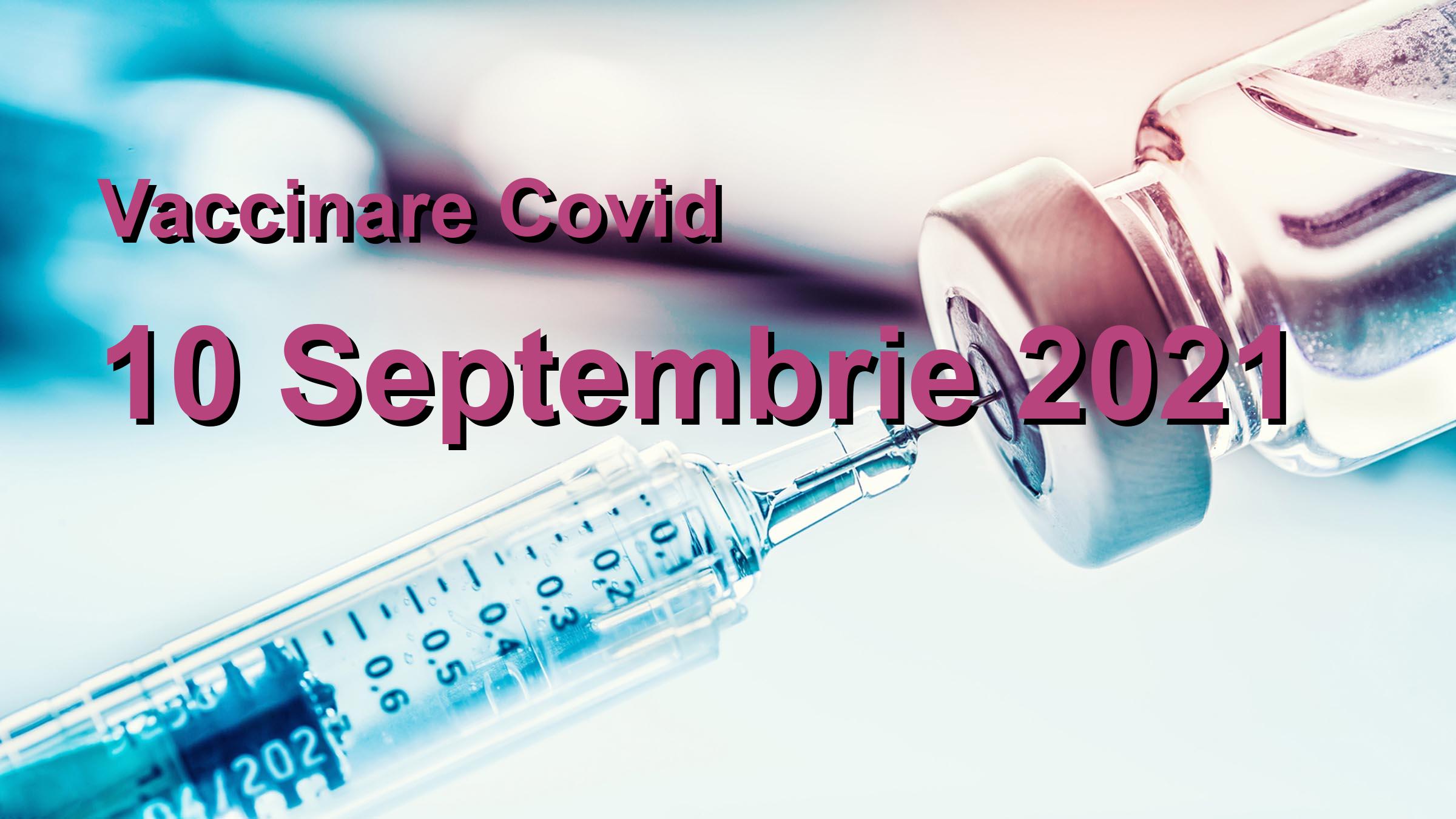 Campanie vaccinare Covid-19 pentru 10 Septembrie 2021: 10183 persoane vaccinate. | Vaccin Covid-19 Romania
