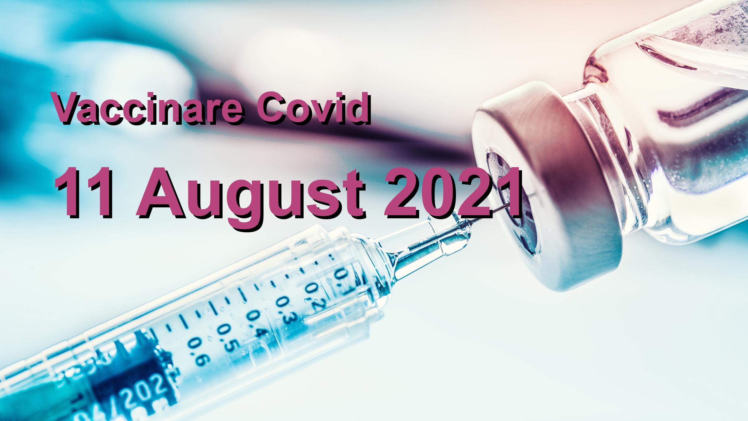Campanie vaccinare Covid-19 pentru 11 August 2021: 14078 persoane vaccinate. | Vaccin Covid-19 Romania