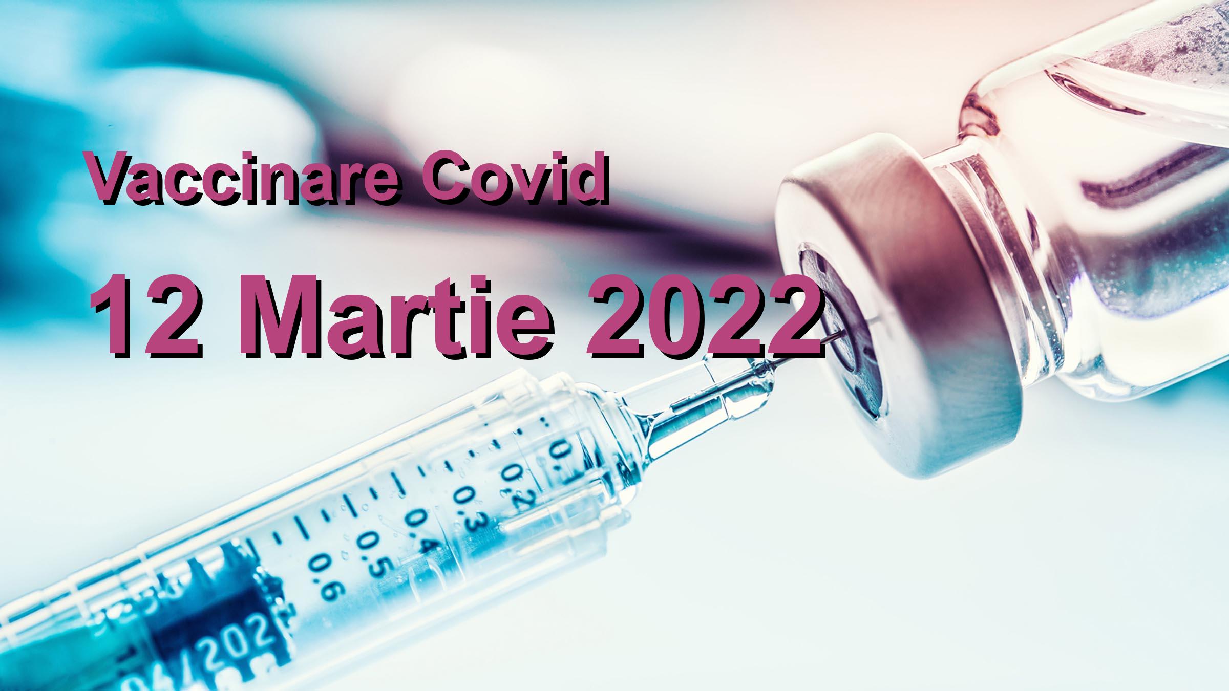 Campanie vaccinare Covid-19 pentru 12 Martie 2022: 2140 persoane vaccinate. | Vaccin Covid-19 Romania