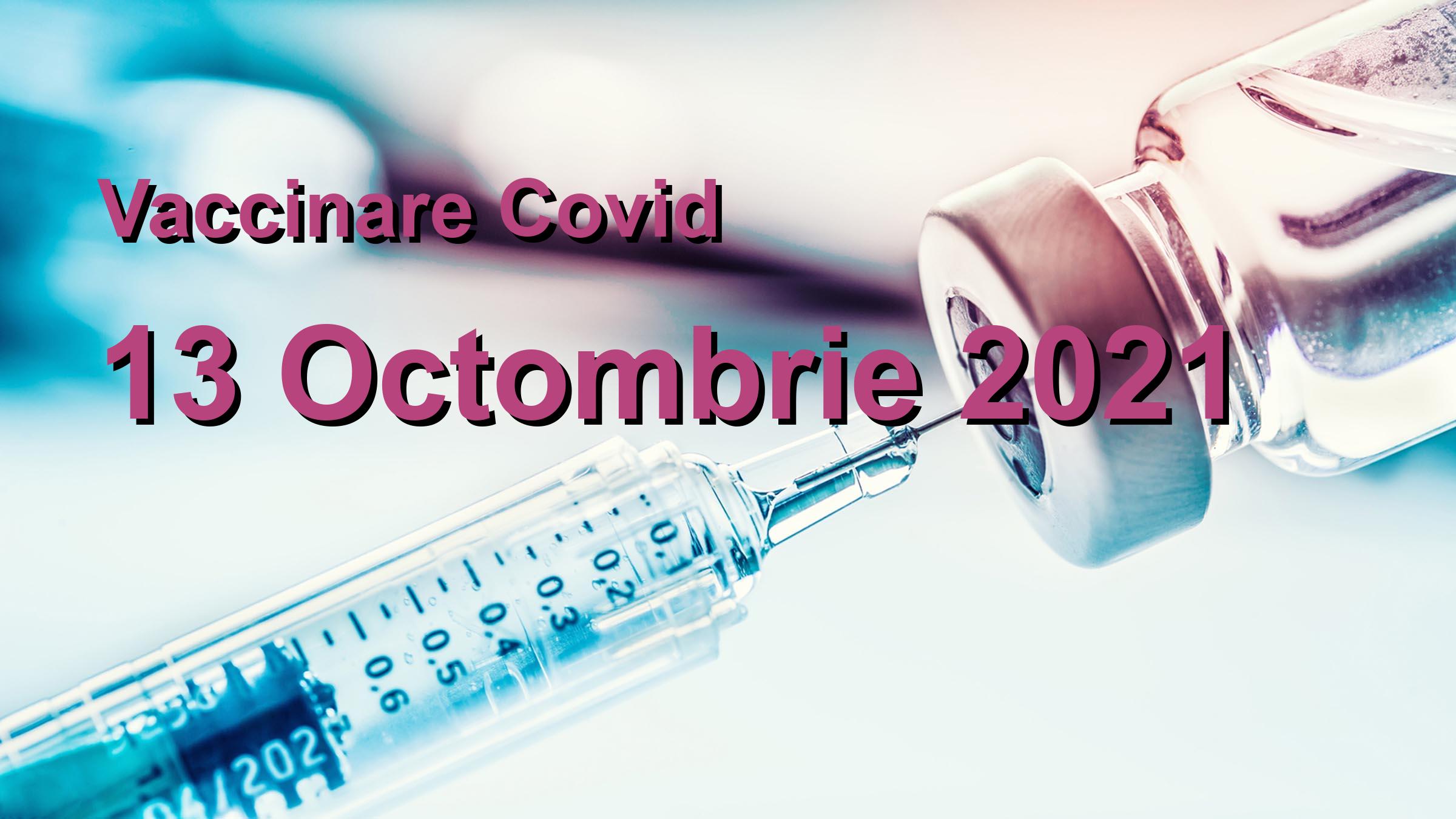 Campanie vaccinare Covid-19 pentru 13 Octombrie 2021: 60126 persoane vaccinate. | Vaccin Covid-19 Romania