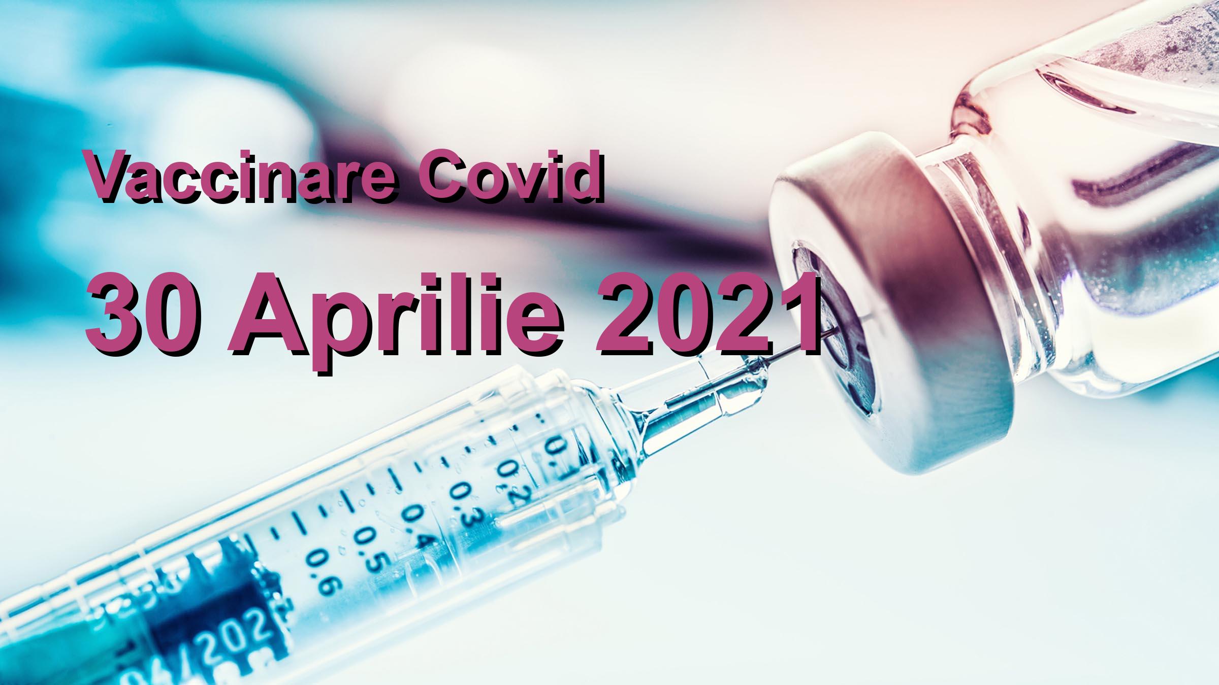 Campanie vaccinare Covid-19 pentru 30 Aprilie 2021: 78612 persoane vaccinate. | Vaccin Covid-19 Romania